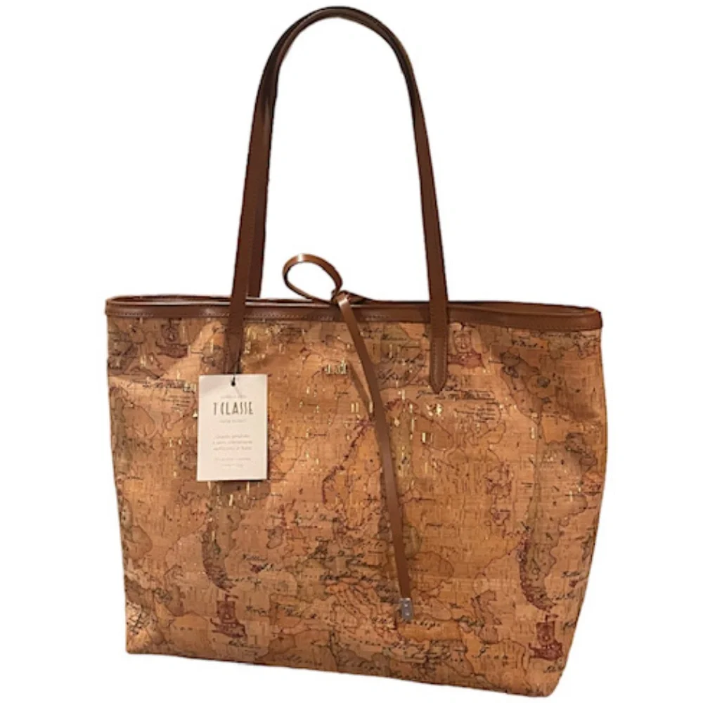 Alviero Martini Prima Classe cork/leather tote bag